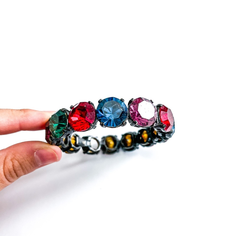 Gemstone Hinge Bracelet